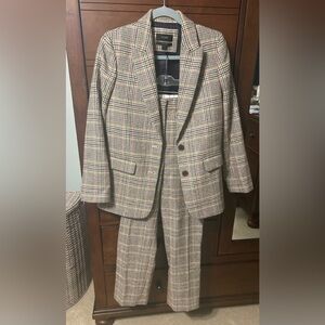 J. Crew Women's Sommerset blazer and pant suit in glen plaid English wool 4